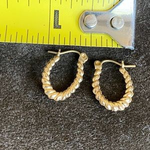 Tiny gold hoop earrings #2